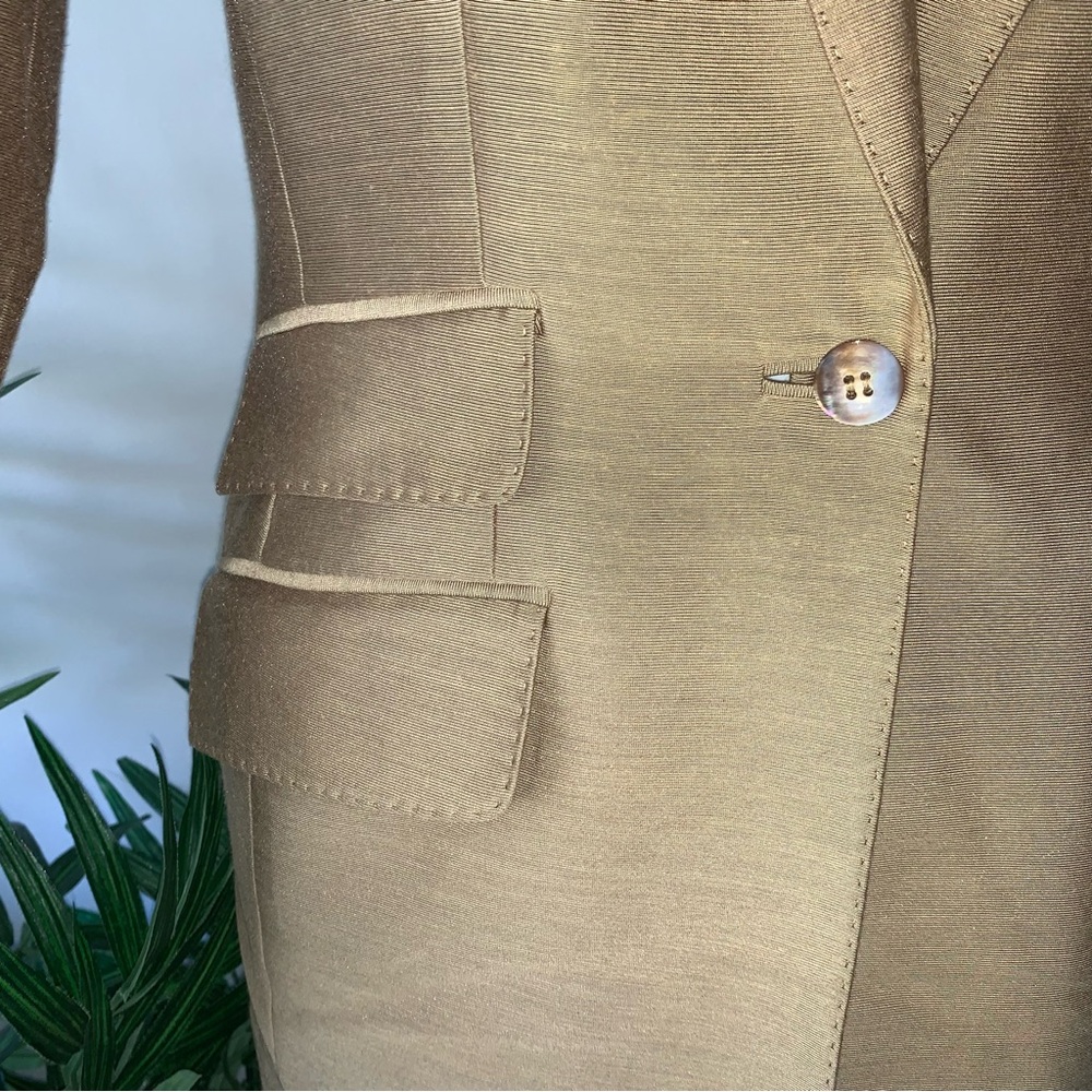 v i n t a g e :: Structured Sleek Longline Wool Rayon Blazer - Picture 14 of 16